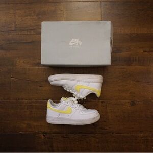 Nike Air Force 1 “Yellow”/Yellow Swoosh Size 5.5 Women